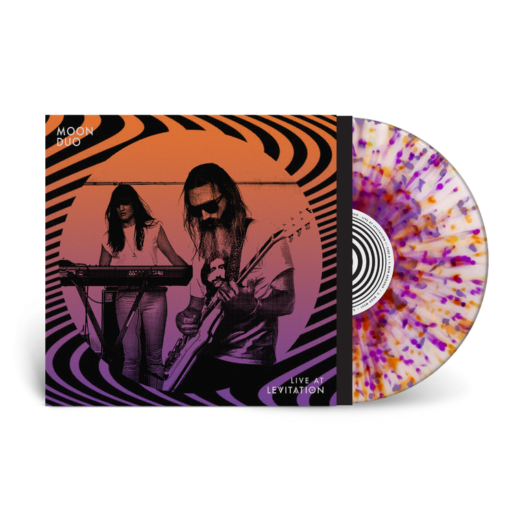Moon Duo / Live At Levitation (Fuzz Club Edition) LP Milky Clear With Purple & Tangerine Splatter Vinyl