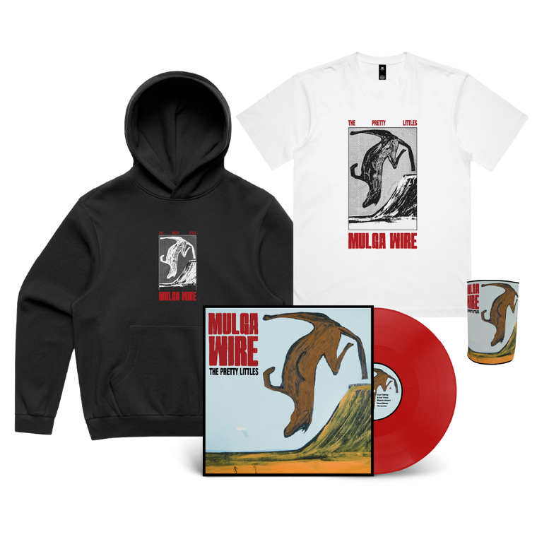 The Pretty Littles / Mulga Wire LP Red Vinyl, T-Shirt, Hood & Stubby Holder ***PRE-ORDER***