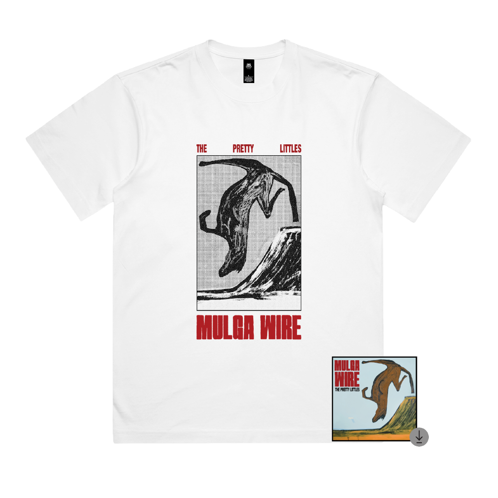 The Pretty Littles / Mulga Wire White T-Shirt & Digital Download ***PRE-ORDER***