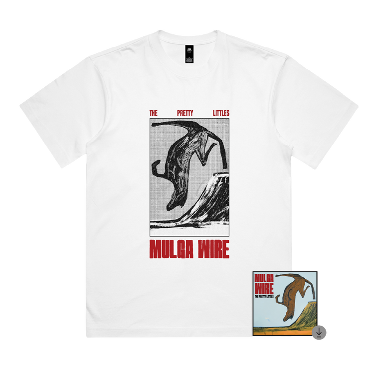 The Pretty Littles / Mulga Wire White T-Shirt & Digital Download ***PRE-ORDER***
