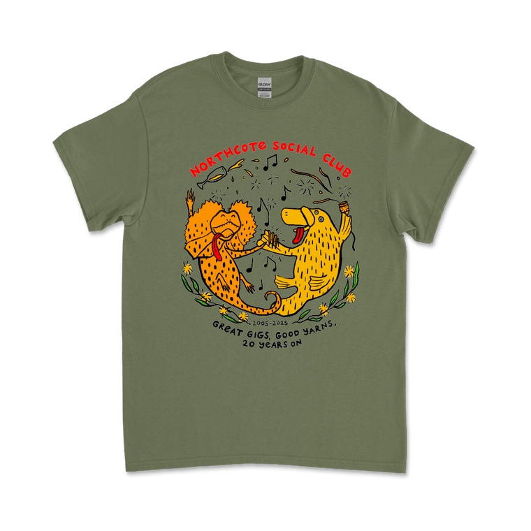 Northcote Social Club / Great Gigs, Good Yarns, 20 Years On Green T-Shirt
