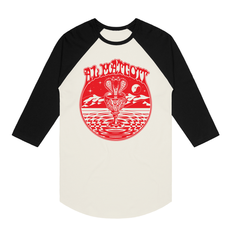 Nightmare / Raglan Black, Ecru & Red Print Longsleeve