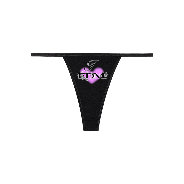 Ninajirachi / I Love EDM Black g-string