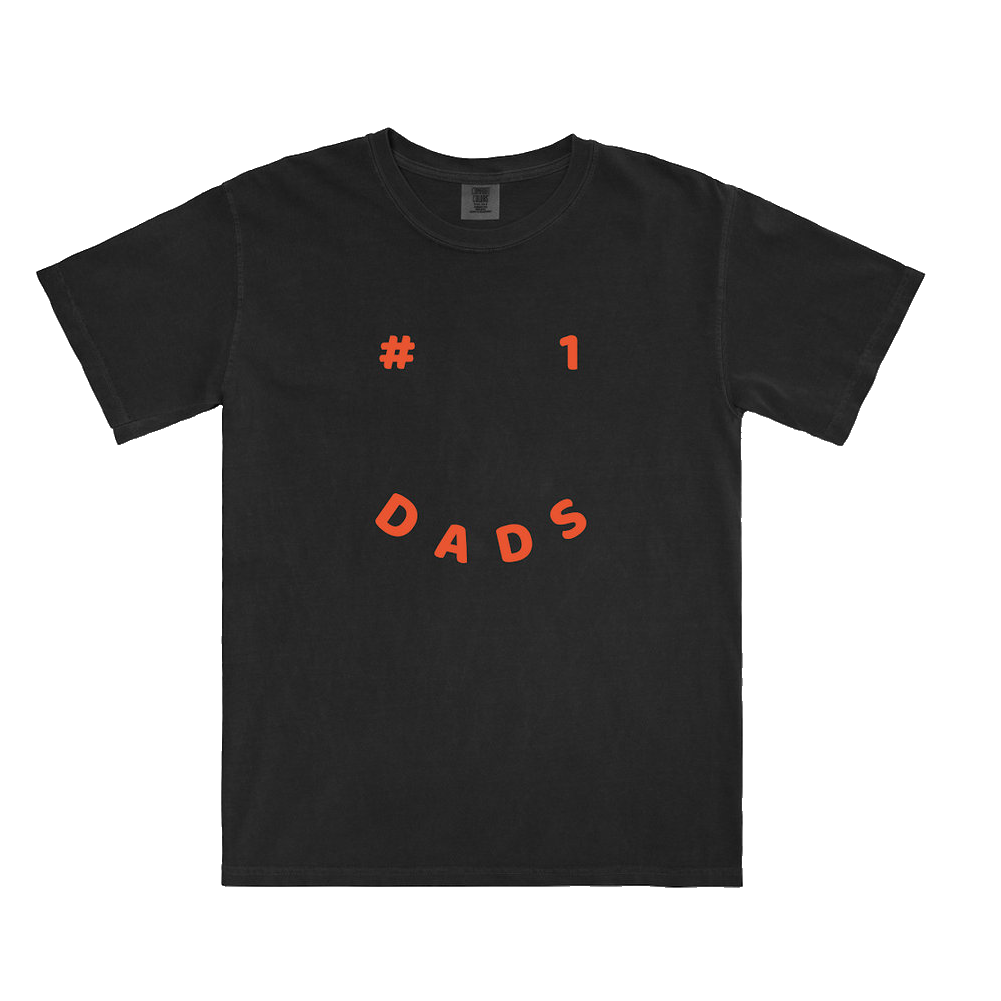 #1 Dads / Smile - Black T-Shirt