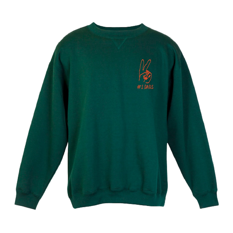 #1 Dads / Peace Sweater - Green