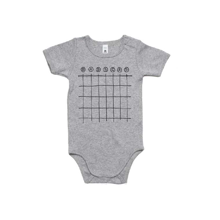 #1 Dads / DADSGAD Baby Onesie - Grey Marle