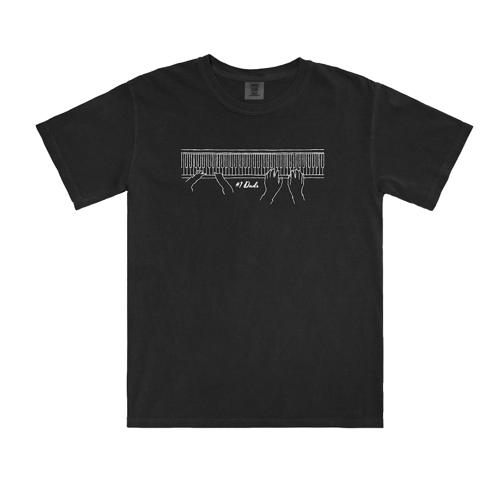 #1 Dads / Piano Hands - Black T-Shirt