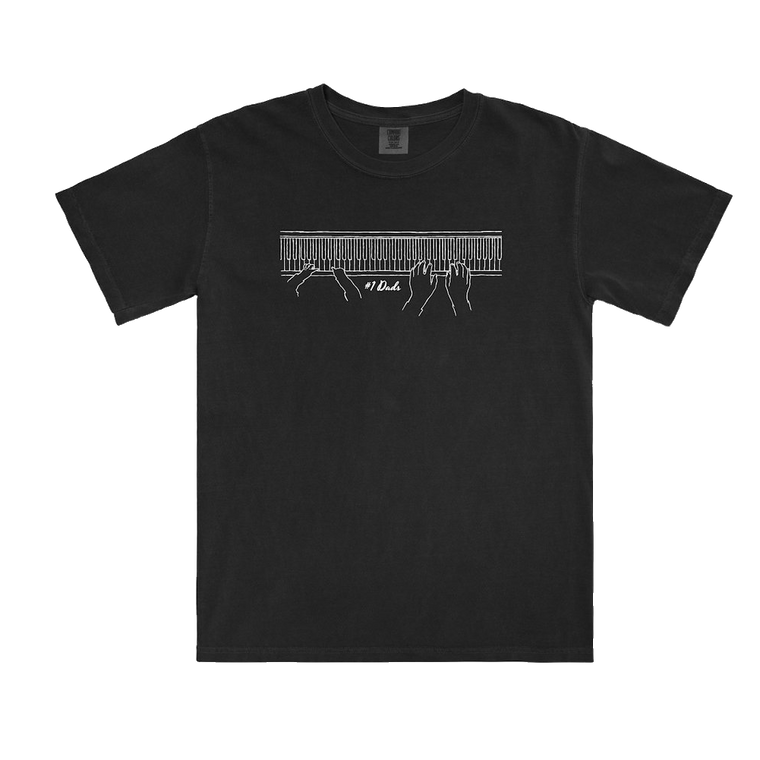 #1 Dads / Piano Hands - Black T-Shirt