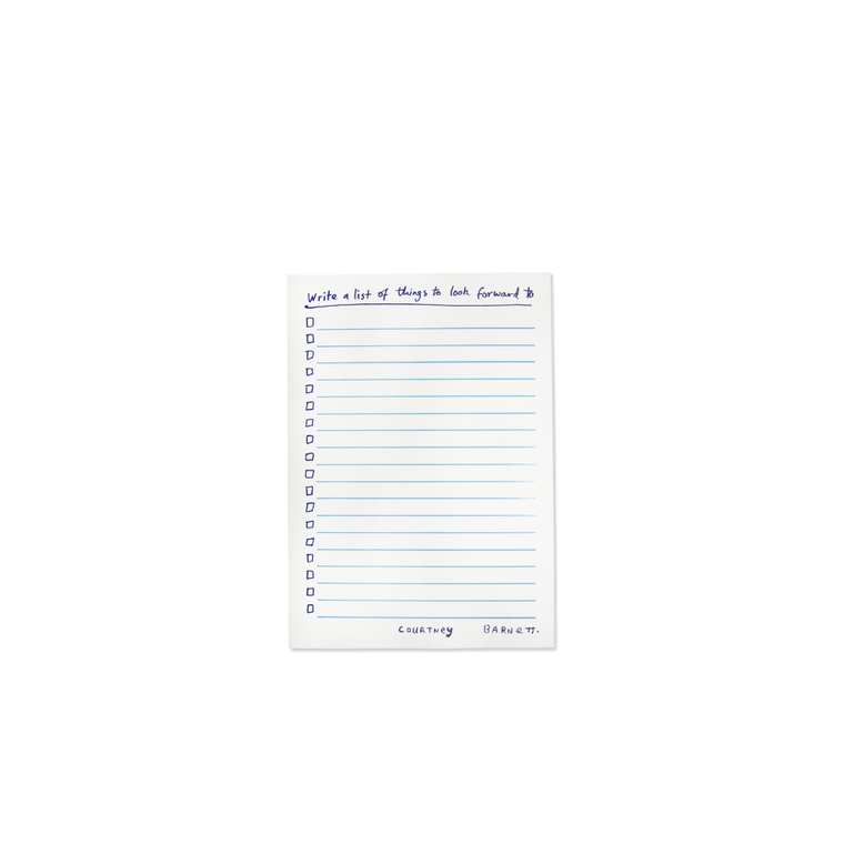 Courtney Barnett / 'Write a List of Things to Look Forward to' Notebook