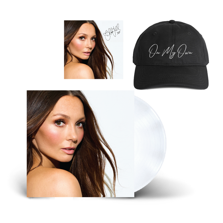 Ricki-Lee / 'On My Own' White LP Vinyl, Cap + Signed Art Card