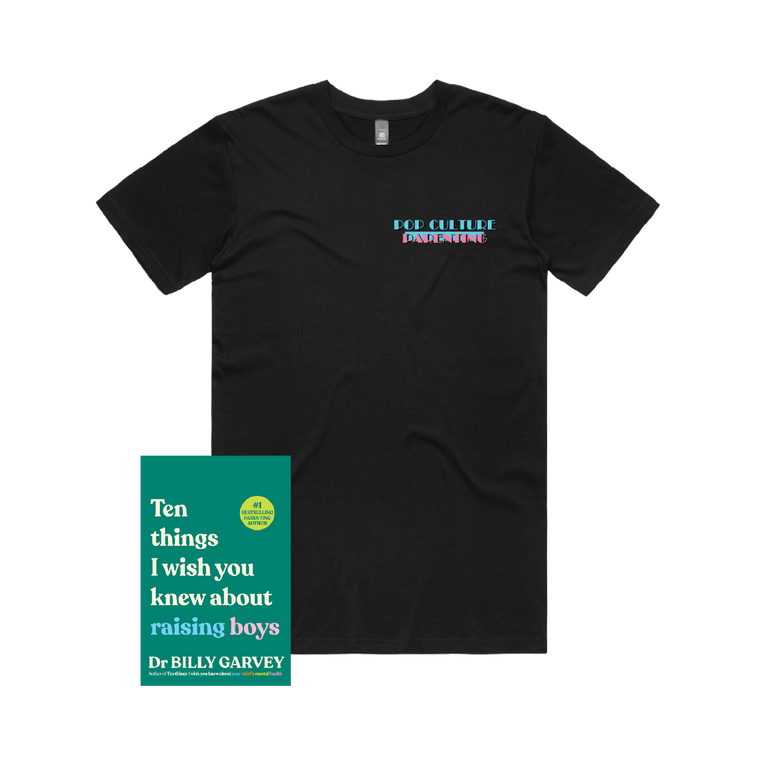 'Ten Things I Wish You Knew About Raising Boys' Book & Black Tee Bundle