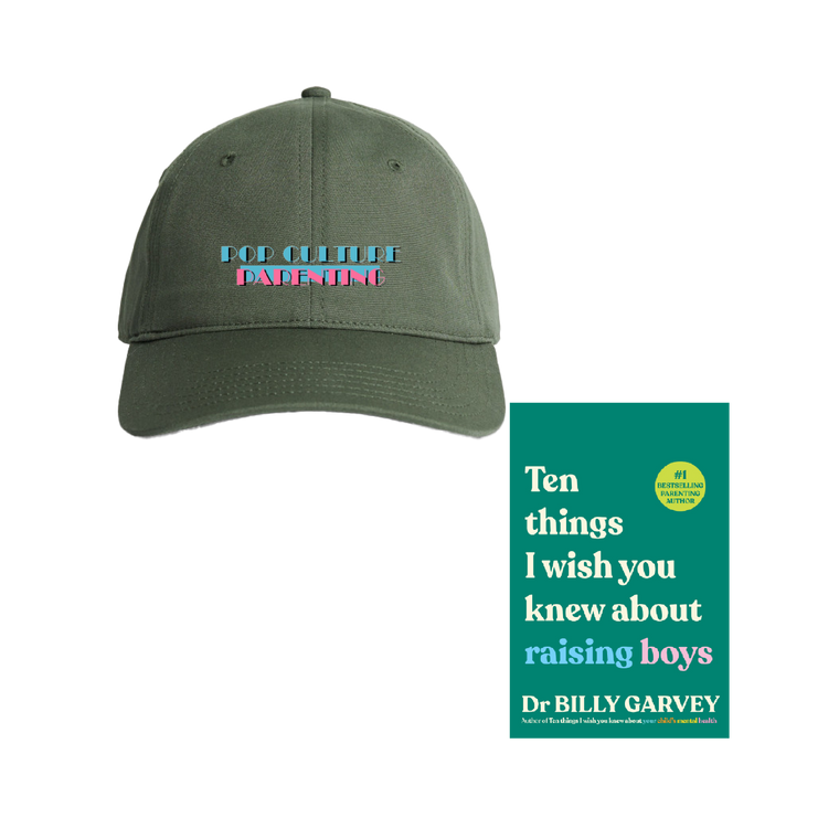 'Ten Things I Wish You Knew About Raising Boys' Book & Green Cap Bundle