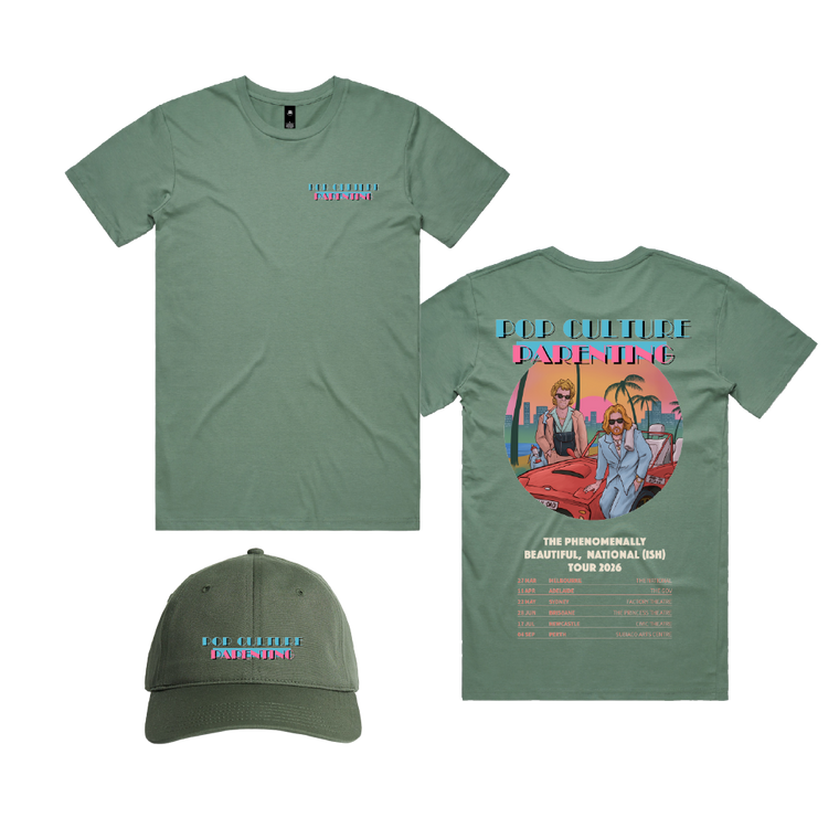 Pop Culture Parenting / Sage Tee & Green Cap