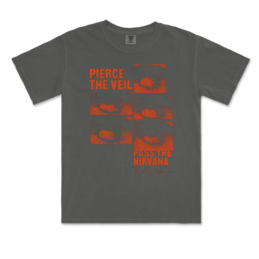 Pierce The Veil / Red Eye Roll Grey T-Shirt