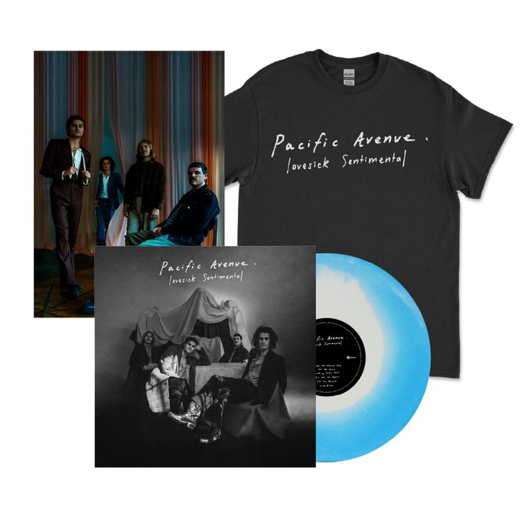 Pacific Avenue / Lovesick Sentimental LP Lovesick Blue Vinyl & Black T-Shirt