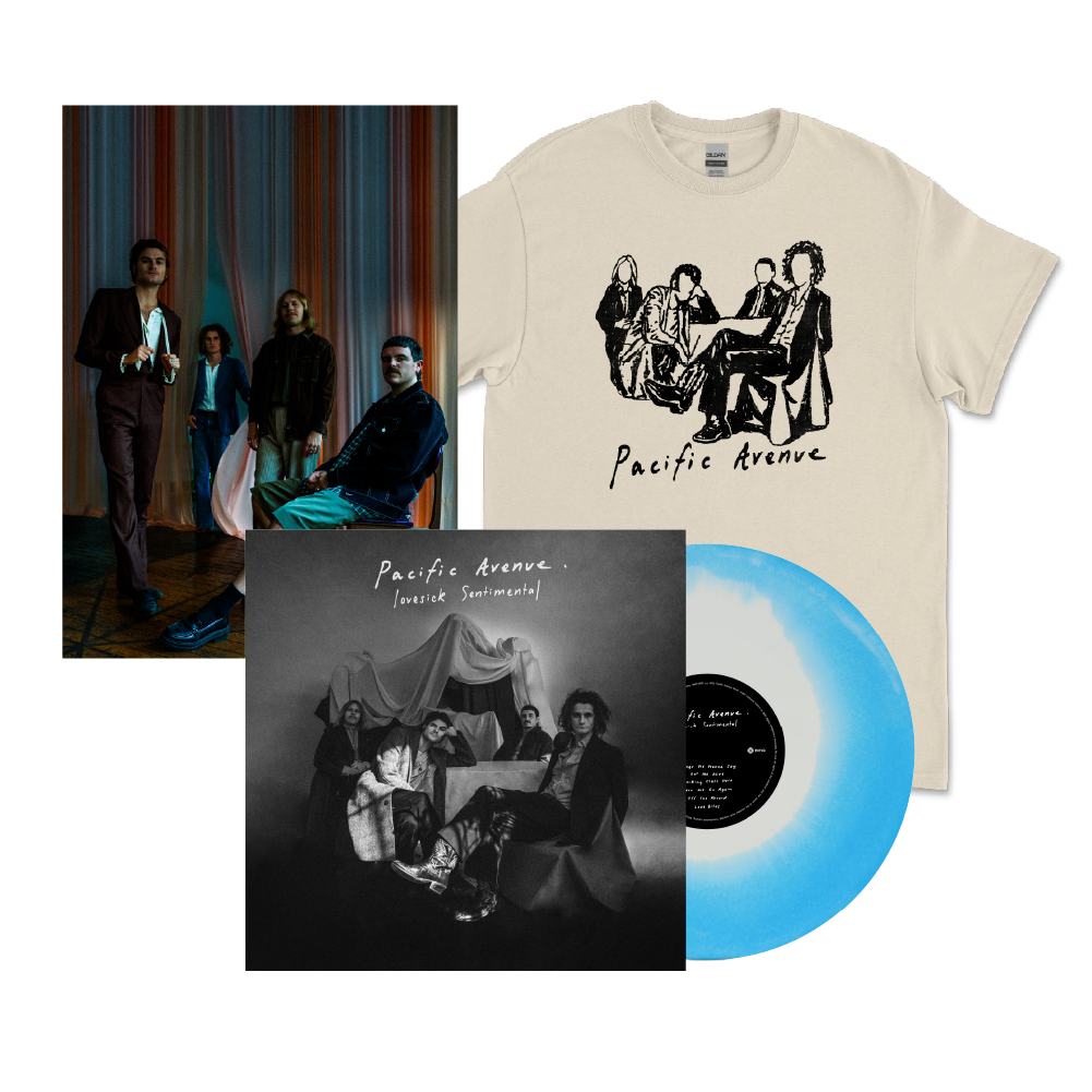 Pacific Avenue / Lovesick Sentimental LP Lovesick Blue Vinyl & Cream T-Shirt ***PRE-ORDER***