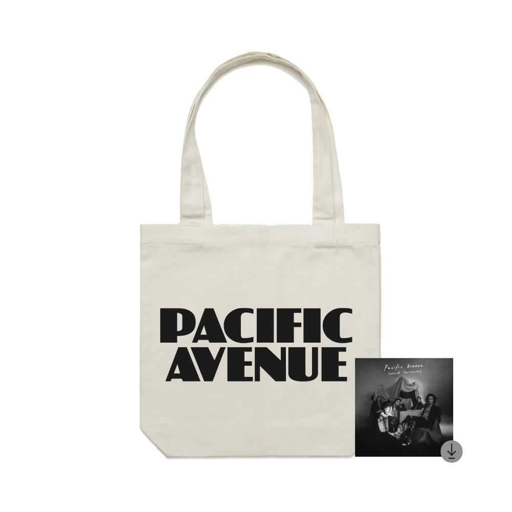 Pacific Avenue / Logo Cream Tote & Digital Download ***PRE-ORDER***
