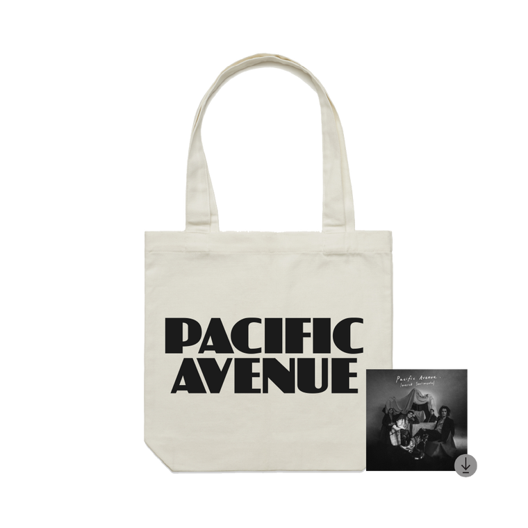 Pacific Avenue / Logo Cream Tote & Digital Download ***PRE-ORDER***