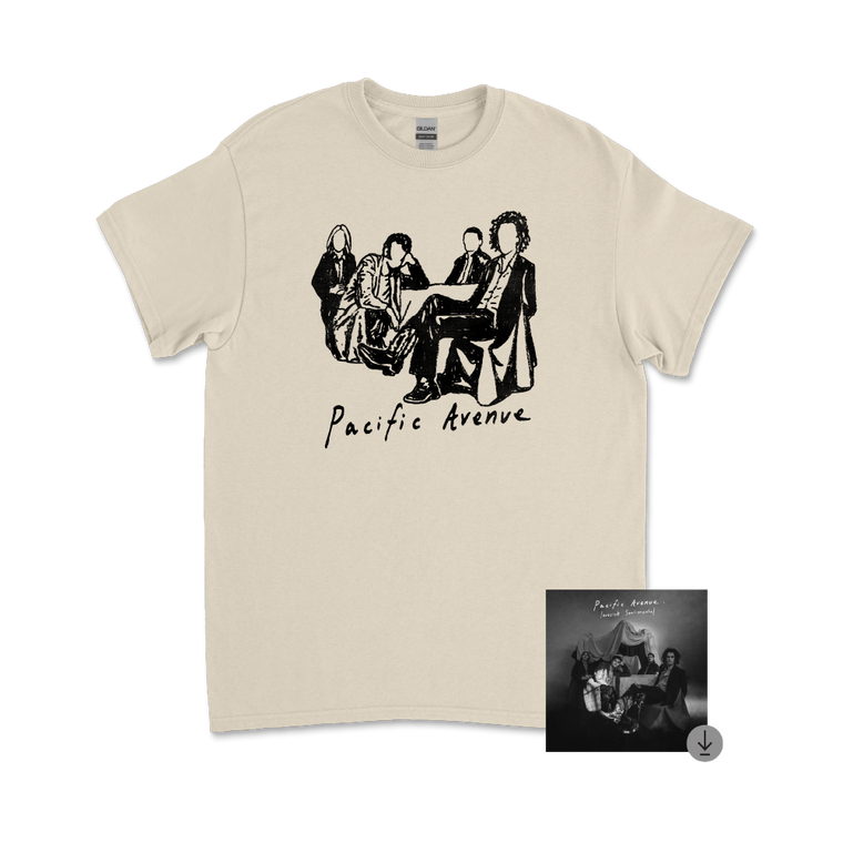 Pacific Avenue / Lovesick Sentimental Cream T-Shirt & Digital Download ***PRE-ORDER***