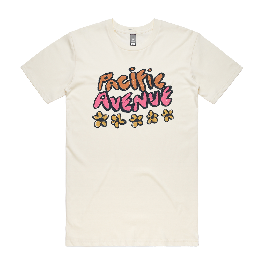 Pacific Avenue / Crayon Logo T-Shirt in Cream