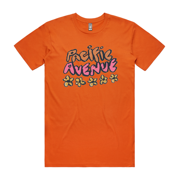 Pacific Avenue / Crayon Logo T-Shirt in Orange