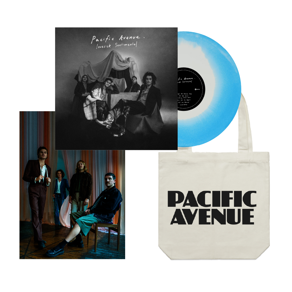 Pacific Avenue / Lovesick Sentimental LP Lovesick Blue Vinyl & Cream Tote ***PRE-ORDER***
