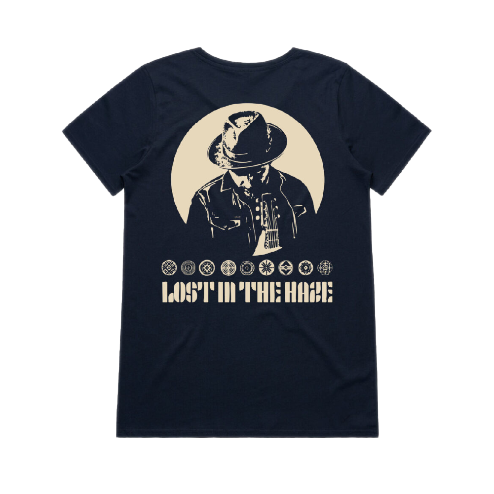 Pat Tierney / Lost In Haze Navy Women's Cut T-Shirt