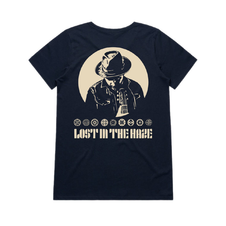Pat Tierney / Lost In Haze Navy Women's Cut T-Shirt