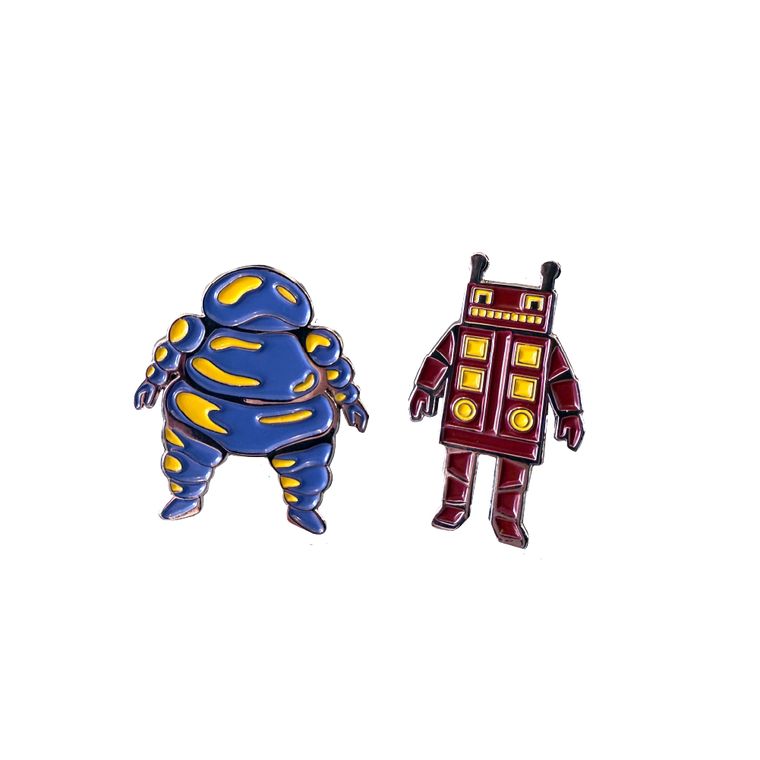 Pickle Darling / Robot Enamel Pin Set