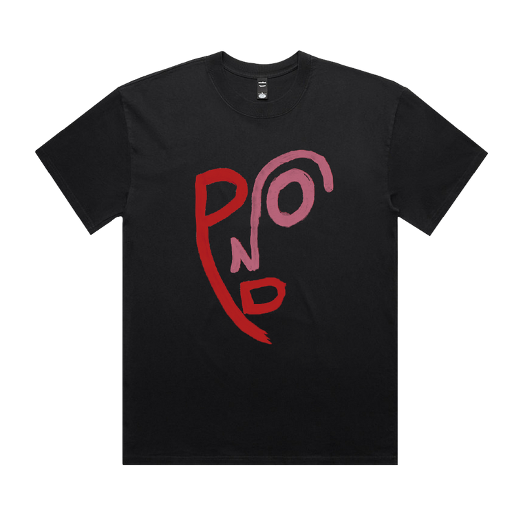Pond / Face Faded Black T-Shirt