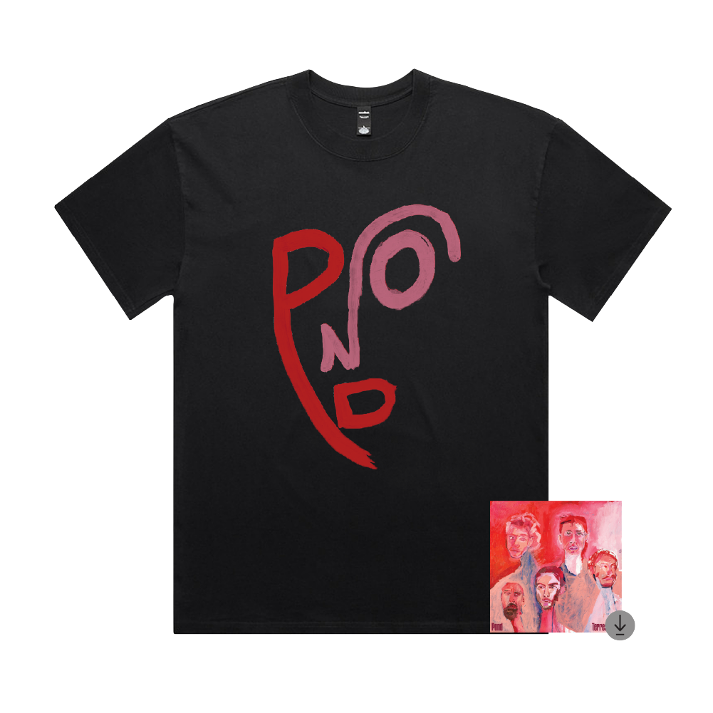 Pond / Face Faded Black T-Shirt & Digital Download ***PRE-ORDER***