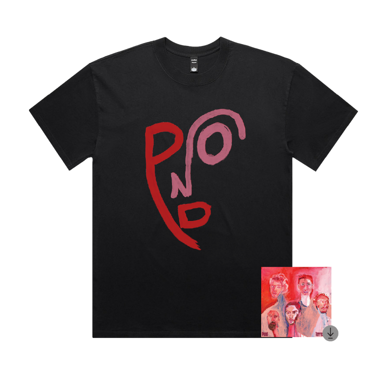 Pond / Face Faded Black T-Shirt & Digital Download ***PRE-ORDER***
