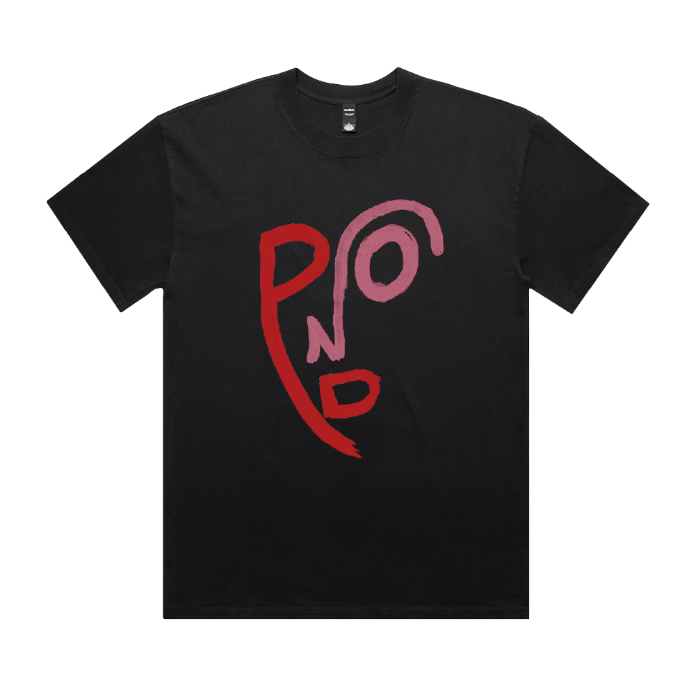 Pond / Face Faded Black T-Shirt ***PRE-ORDER***