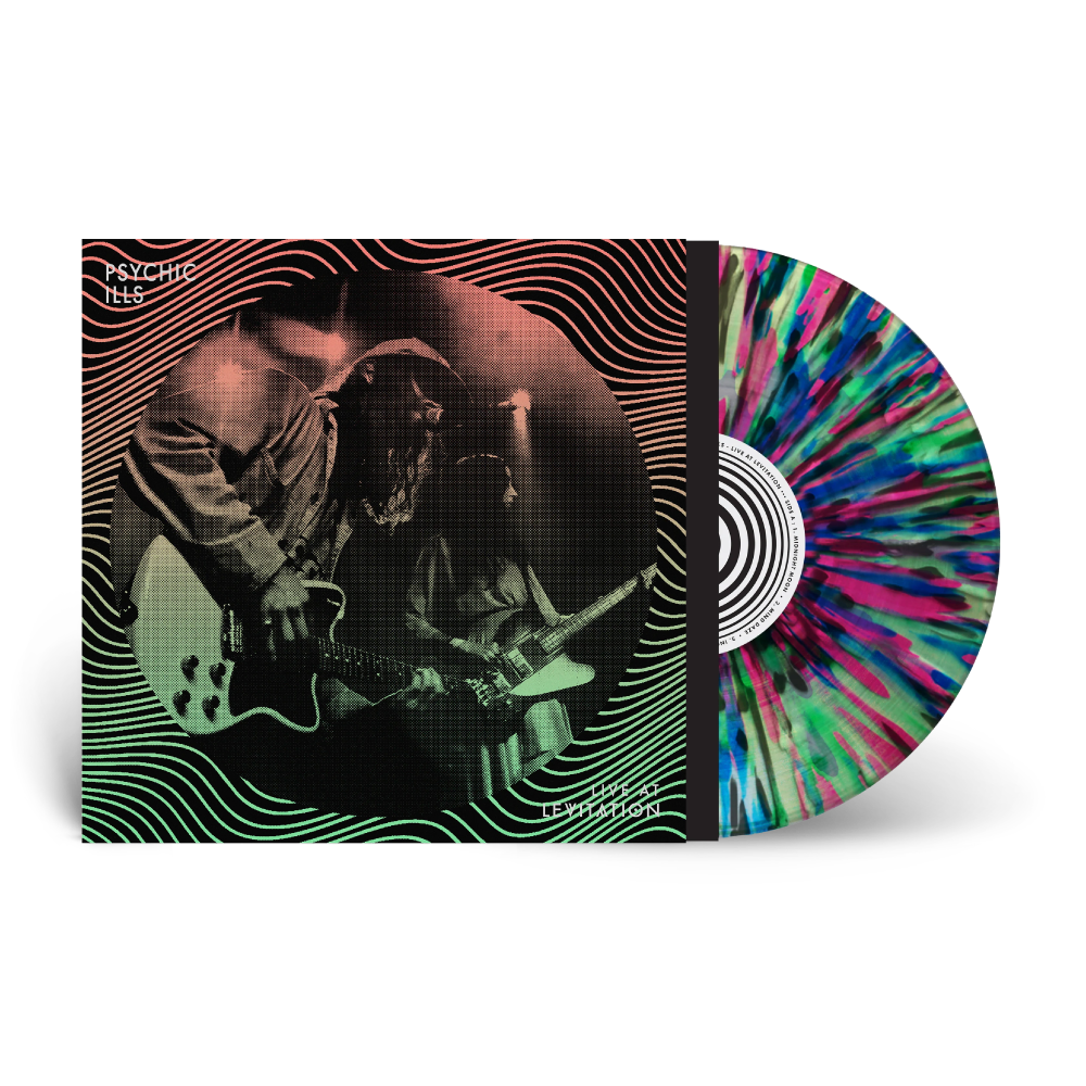 Psychic Ills / Live At Levitation (Fuzz Club Edition) LP Clear with Black, Hot Pink, & Blue Splatter Vinyl
