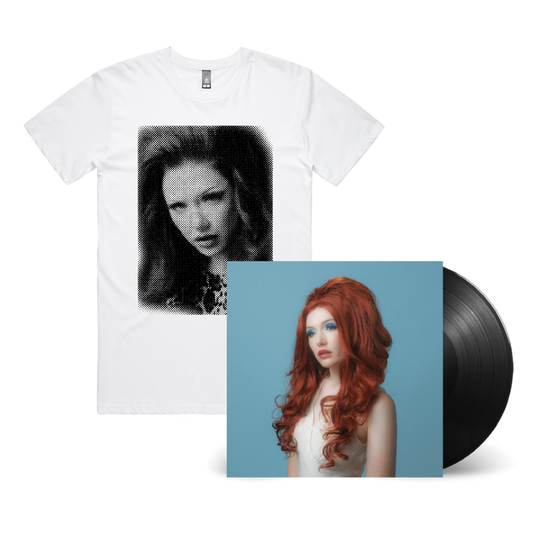 Queenie / Pleasance LP Black Vinyl & White T-Shirt Bundle ***PREORDER***