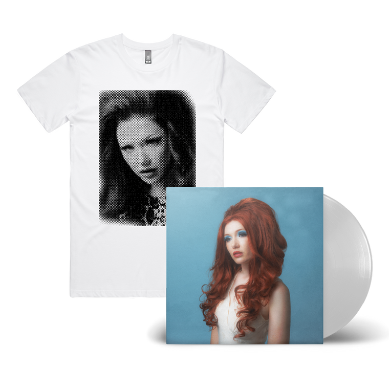 Queenie / Pleasance LP Clear Vinyl & White T-Shirt Bundle ***PREORDER***
