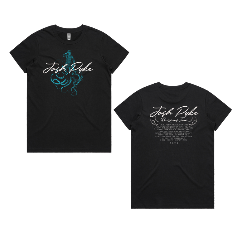 Josh Pyke / Revisions Tour Black Womens T-Shirt