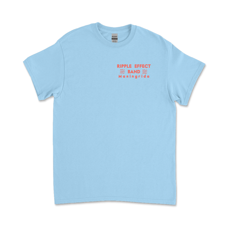 Ripple Effect Band / Maningrida Light Blue T-Shirt