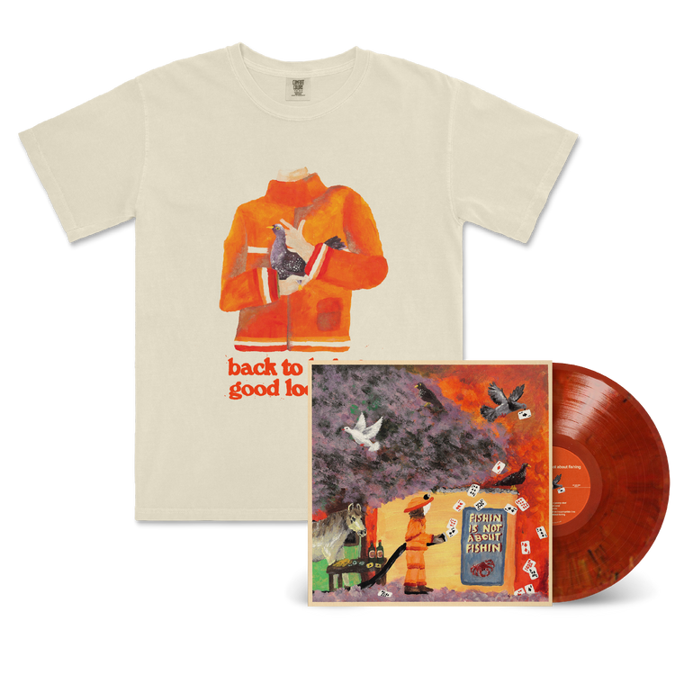 Ruby Gill / Fishing Is Not About Fishing LP Reddish Recycled Vinyl & Ivory T-Shirt Bundle ***PRE-ORDER***