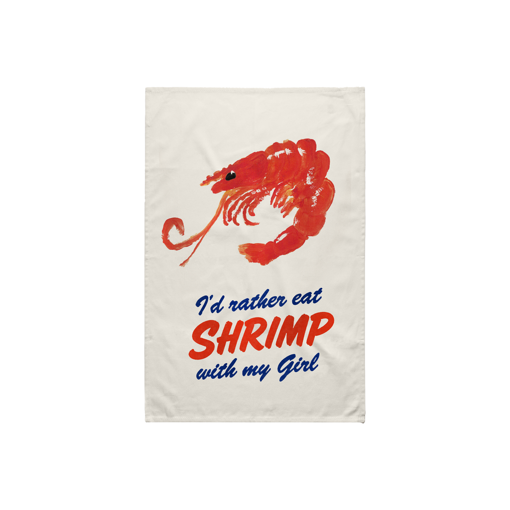 Ruby Gill / Shrimp Cream Tea Towel