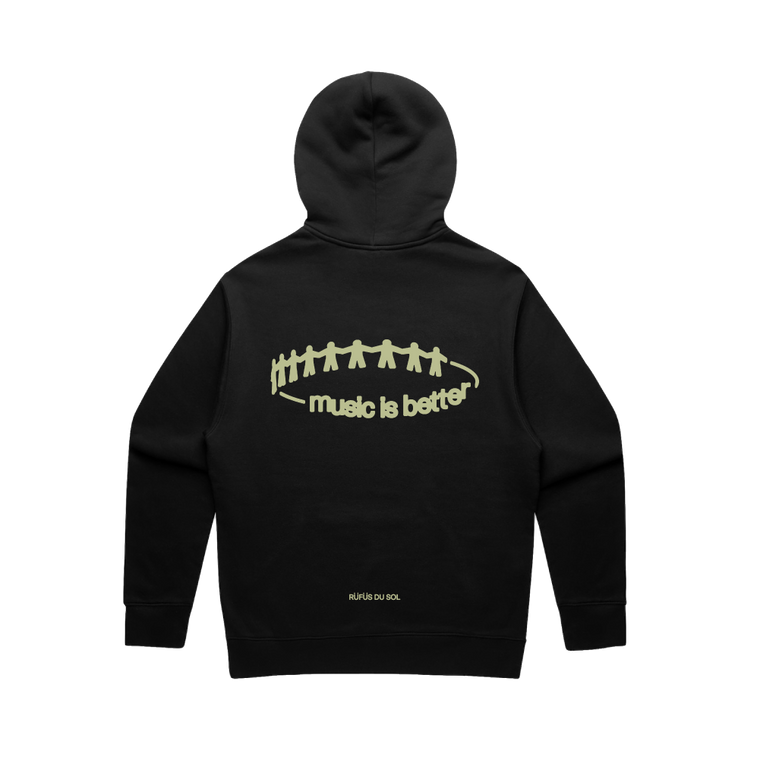 RÜFÜS  DU SOL / Music is Better Black Hoodie