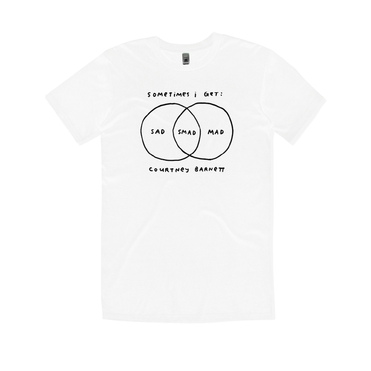 Courtney Barnett / 'SMAD' White T Shirt