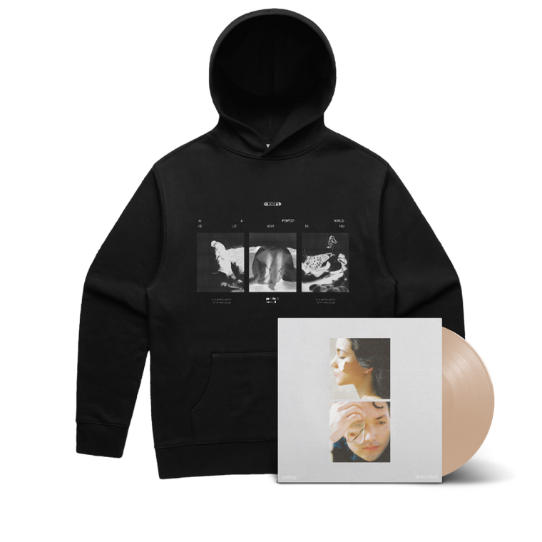 Lastlings / Perfect World LP Sand SIGNED Vinyl & Hood Bundle