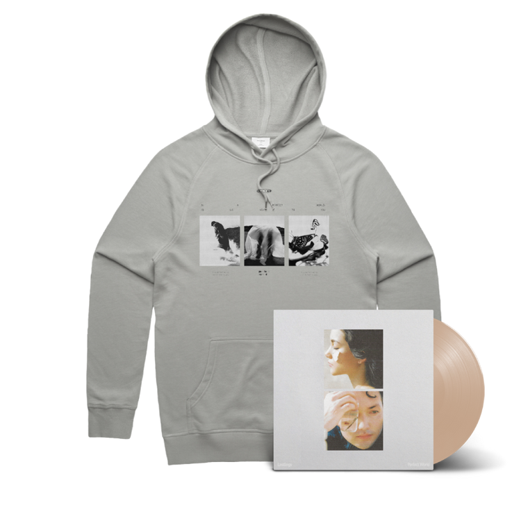 Lastlings / Perfect World LP Sand SIGNED Vinyl & Hood Bundle