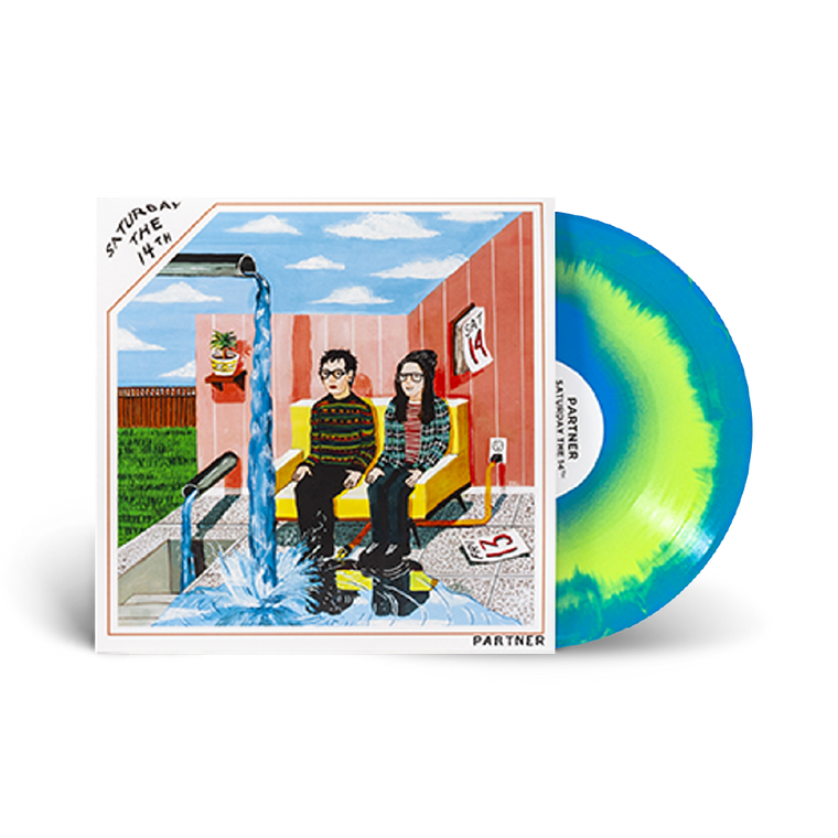 Partner / Saturday the 14th LP Cyan Blue & Easter Egg Yellow Vinyl