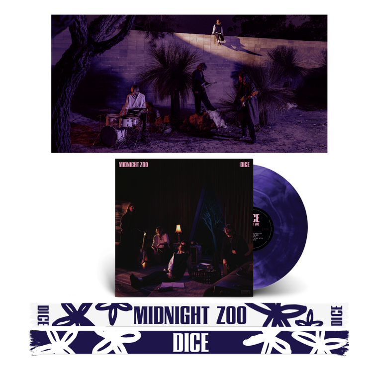 DICE / Midnight Zoo LP Purple & Black Marble Vinyl & Scarf Bundle