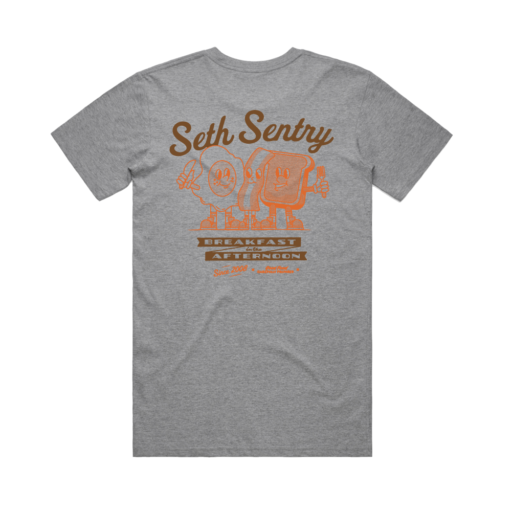 Seth Sentry / Egg & Bacon Grey Marle T-Shirt