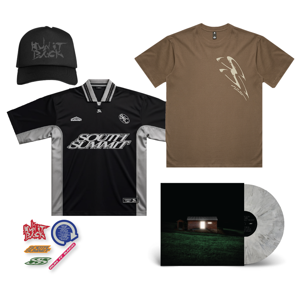 South Summit / RUN IT BACK LP, Brown Tee, Jersey, Cap & Sticker Pack Bundle ***PRE-ORDER***