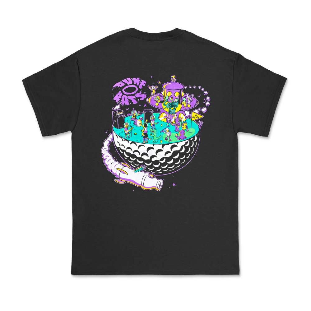 Spaced Golf / Black T-Shirt