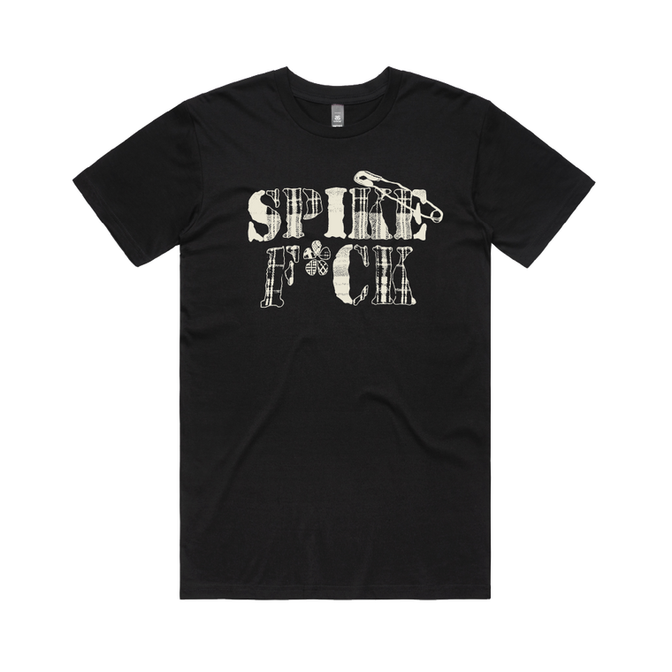 Spike Fuck / Tartan Pin Black Tee